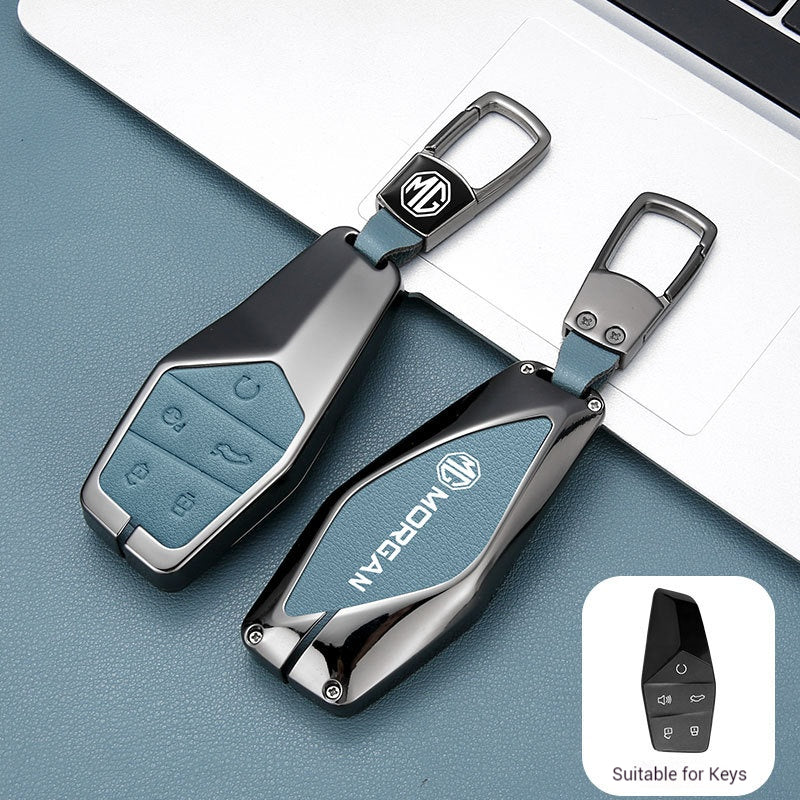 Chargez l&#39;image dans la visionneuse de la galerie, MG 360° Full Metal Protection + PU Leather Car Key Fob Case Cover For MG5, MG6, MG7, ZS, HS, ONE
