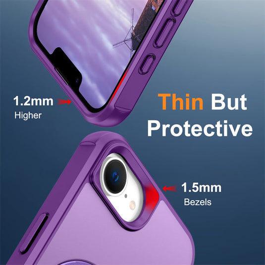 [Magsafe Compatible][360° Rotating Stand] Apple iPhone 16e Full-coverage Shockproof Essentials Series Case - Polar Tech Australia