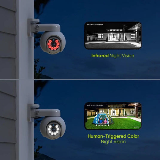 TUYA & Onvif 5MP PTZ Two-way Talk PoE 2.8mm FHD Outdoor Security Full Color Night Vision Camera