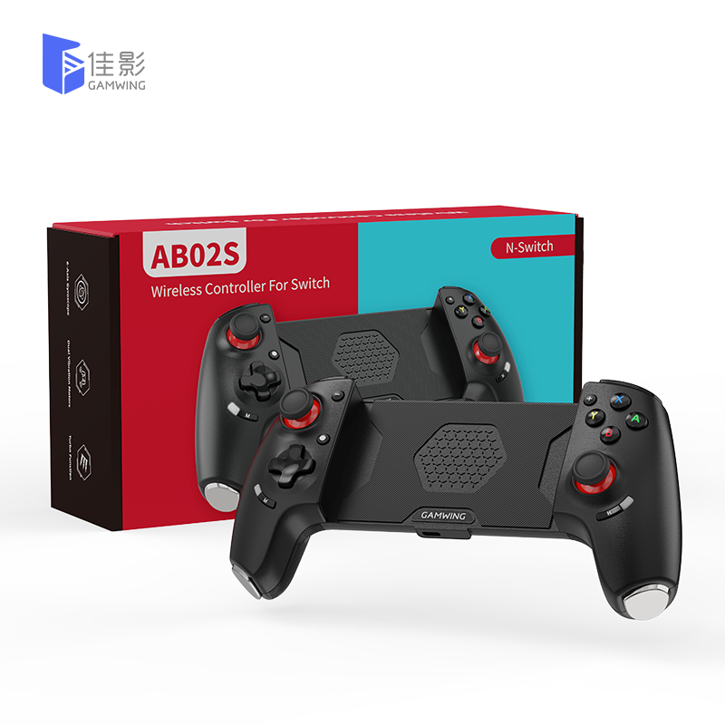 Load image into Gallery viewer, AB02S Wireless Game Controller for Switch &amp; iOS Hall Effect Joystick 6-Axis Gyro Turbo Programmable Dual Vibratio
