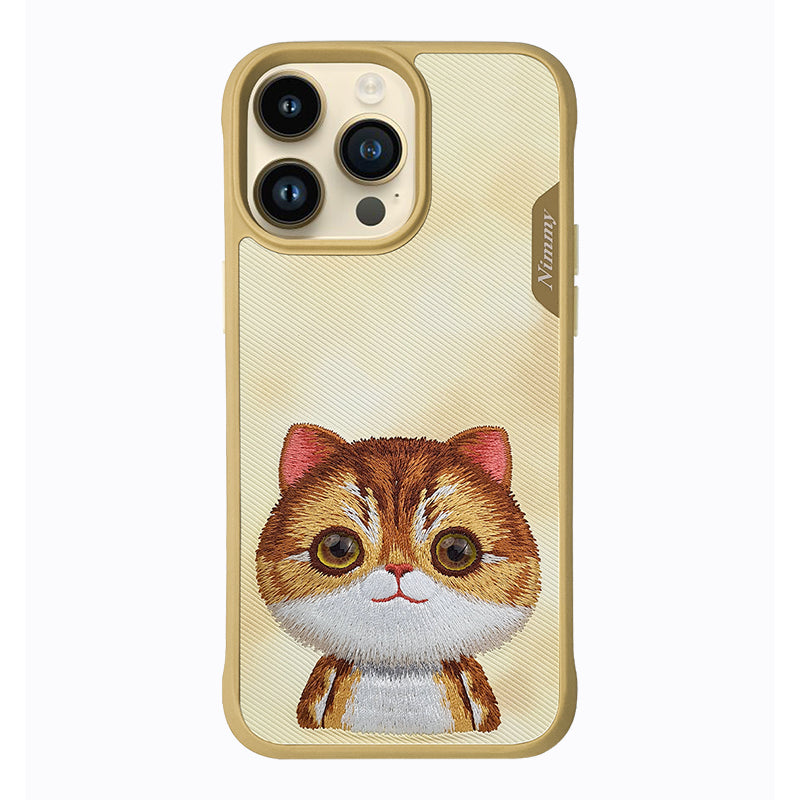 Chargez l&#39;image dans la visionneuse de la galerie, Nimmy Pet Animal Big Eye Series iPhone 13/14/15/Pro/Max Embroidery 3D Cute Cool Case - Polar Tech Australia
