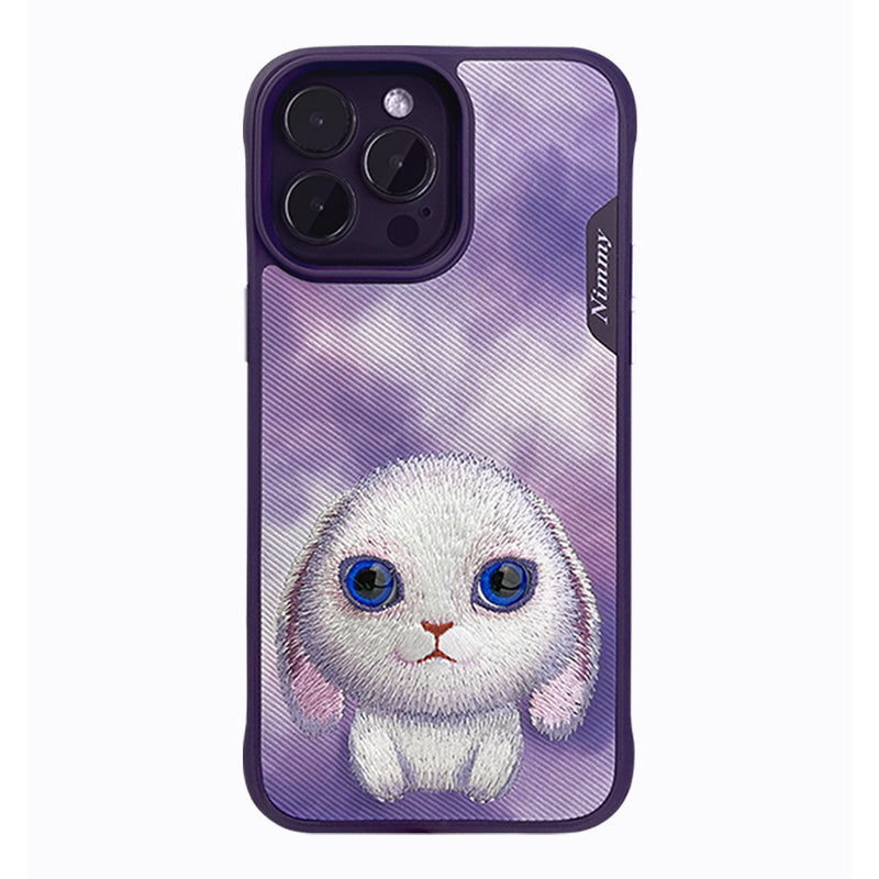 Chargez l&#39;image dans la visionneuse de la galerie, Nimmy Pet Animal Big Eye Series iPhone 13/14/15/Pro/Max Embroidery 3D Cute Cool Case - Polar Tech Australia

