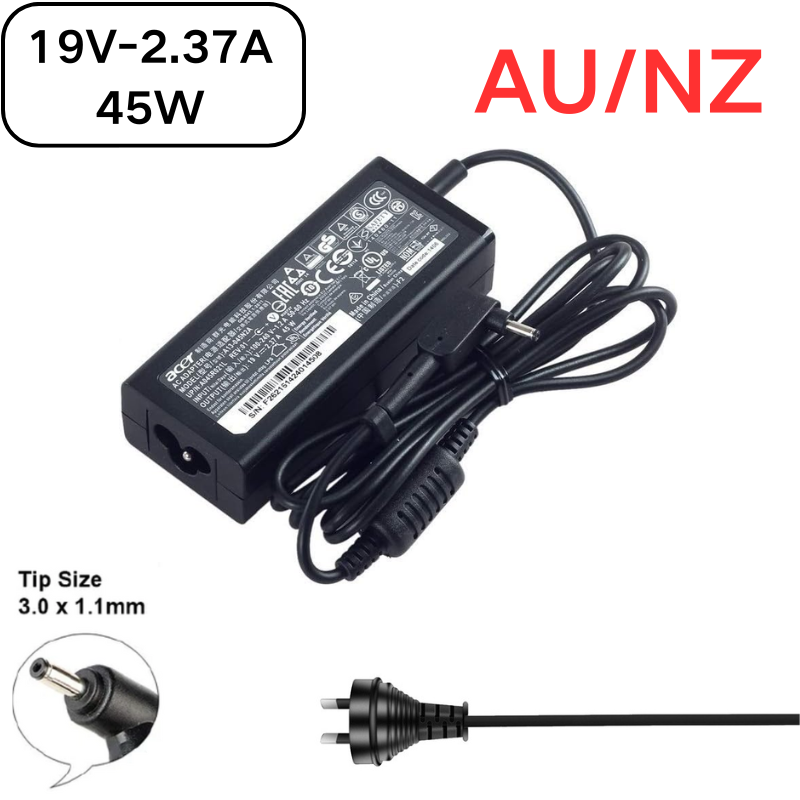 Load image into Gallery viewer, [19V-2.37A/45W][3.0x1.0 &amp; 3.0x1.1] Acer Switch 3 SW312 &amp; Spin 3 SP314-51 &amp; Swift 5 ADP-45HE Laptop AC Power Supply Adapter Charger
