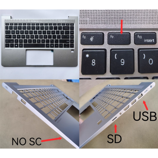 HP Probook 440 G8 G9 ZHAN 66 Pro 14 G4 G5 Series - Laptop Palmrest With Keyboard US Layout