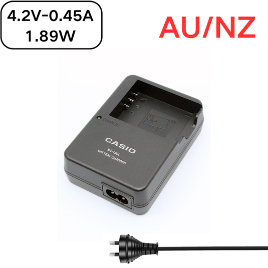 [BC-130L][4.2V-0.45A] Casio NP-130 Battery / Exilim EX-ZR EXILIM EX-100 Series - Camera Charger Power Supply Adapter