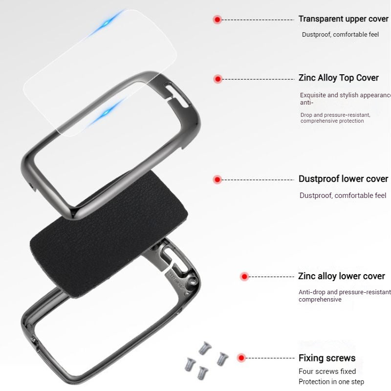 Chargez l&#39;image dans la visionneuse de la galerie, MG Zinc Alloy + PU Leather Car Key Fob Case Cover For MG3, MG5, MG6, MG7, ZST, ZS, GS, MG ONE, MG4 EV
