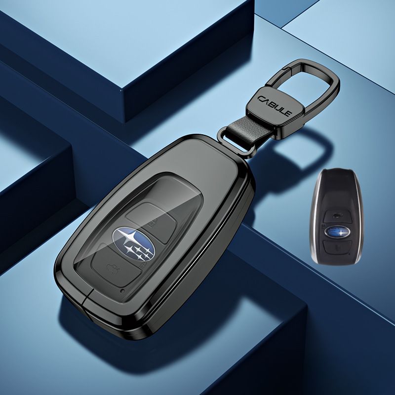 Load image into Gallery viewer, Subaru Alloy + TPU Film Protection Car Key Fob Case Cover For Outback, Forester, Impreza, WRX, XV, Crosstrek, Legacy

