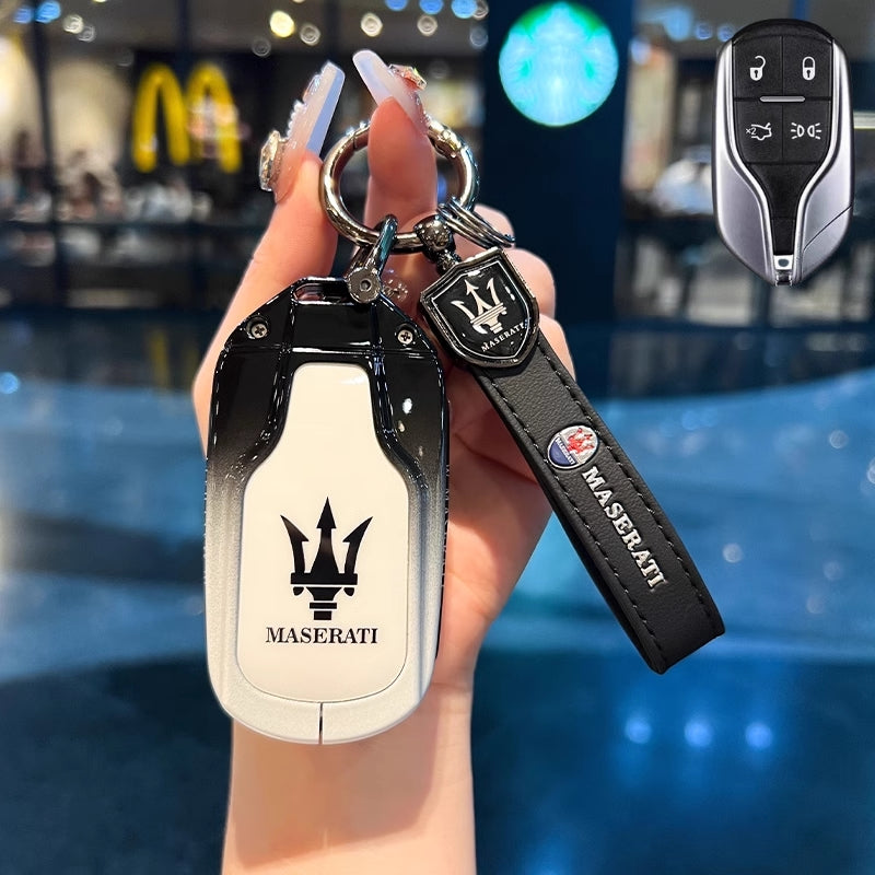 Chargez l&#39;image dans la visionneuse de la galerie, Maserati Zinc Alloy Full-Cover Stylish &amp; Elegant Design Car Key Fob Case for Cover Levante, MC20, Ghibli, Quattroporte 2014-2022
