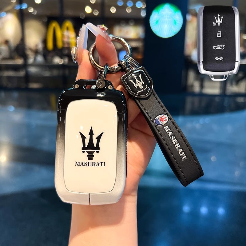 Chargez l&#39;image dans la visionneuse de la galerie, Maserati Zinc Alloy Full-Cover Stylish &amp; Elegant Design Car Key Fob Case Cover for New Grecale MC20 Ghibli Since 2023
