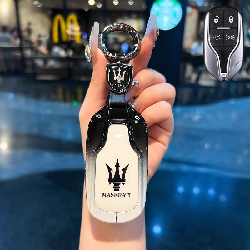 Chargez l&#39;image dans la visionneuse de la galerie, Maserati Zinc Alloy Full-Cover Stylish &amp; Elegant Design Car Key Fob Case for Cover Levante, MC20, Ghibli, Quattroporte 2014-2022

