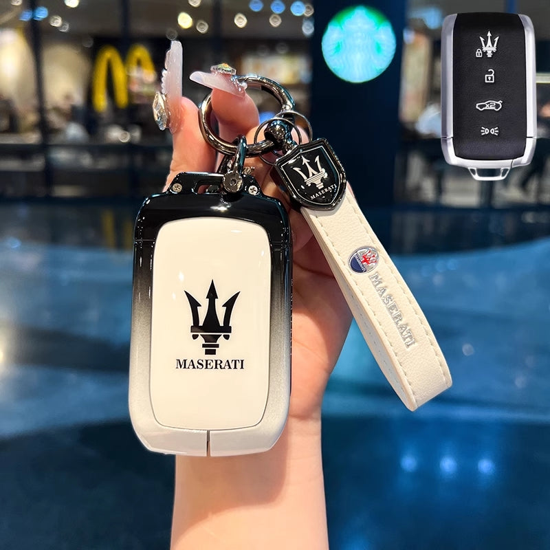 Chargez l&#39;image dans la visionneuse de la galerie, Maserati Zinc Alloy Full-Cover Stylish &amp; Elegant Design Car Key Fob Case Cover for New Grecale MC20 Ghibli Since 2023
