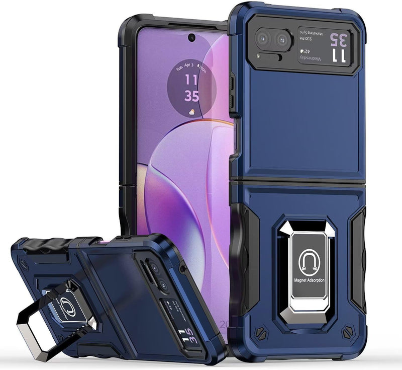Chargez l&#39;image dans la visionneuse de la galerie, [Built-in Kickstand] Motorola Moto Razr 40/Razr 2023 - Military Grade TPU+PC Shockproof Heavy Duty Case - Polar Tech Australia

