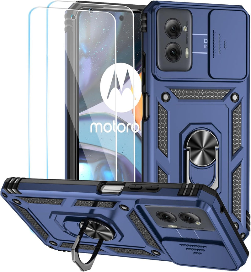 Cargue la imagen en el visor de la galería, [Magnetic Ring Kickstand][Slide Camera Cover] Motorola Moto G Power 2024 - Shield Shockproof Rugged Heavy Duty Case - Polar Tech Australia
