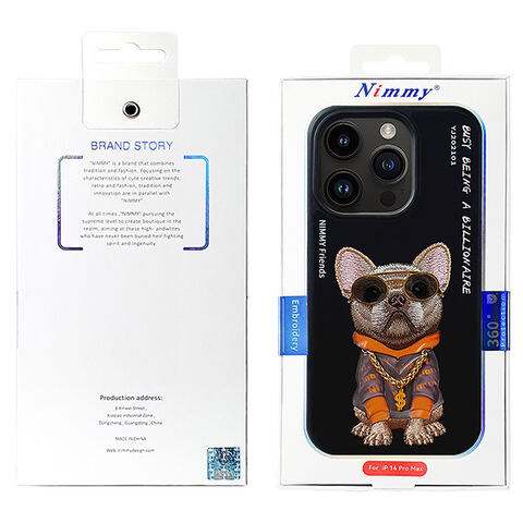 Load image into Gallery viewer, Nimmy Pet Animal Series iPhone 13/14/15/Pro/Max Embroidery 3D Cute Cool Case - Polar Tech Australia
