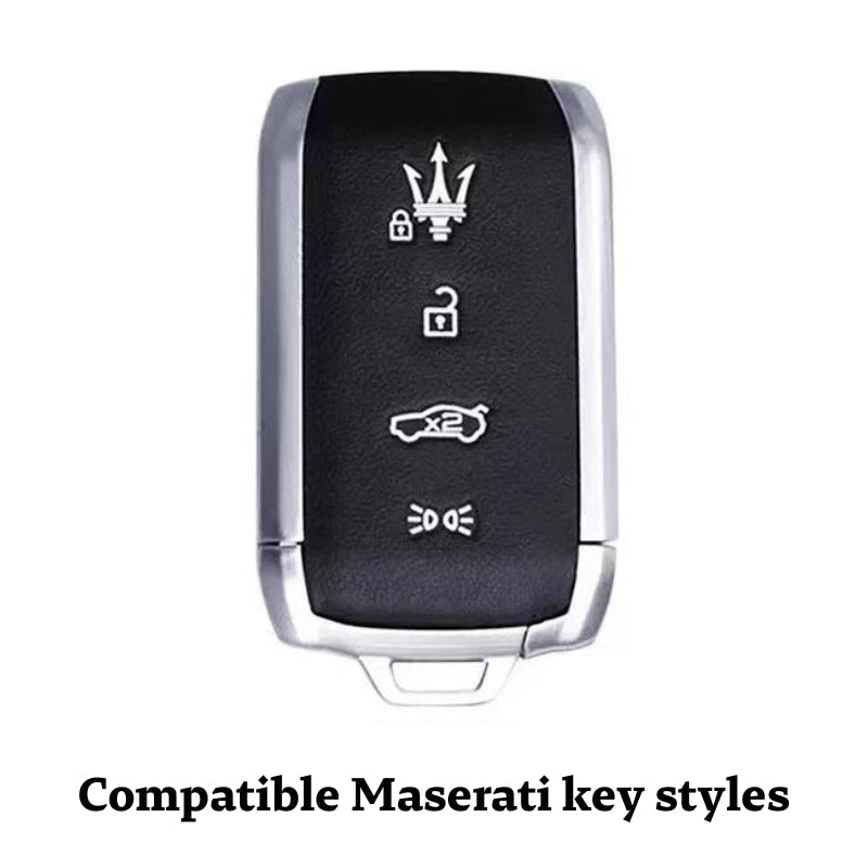 Chargez l&#39;image dans la visionneuse de la galerie, Maserati Zinc Alloy Full-Cover Stylish &amp; Elegant Design Car Key Fob Case Cover for New Grecale MC20 Ghibli Since 2023
