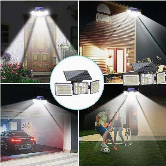 Outdoor Built-in Solar Panel 230 LED Motion Sensor Wall Floodlight Lamp