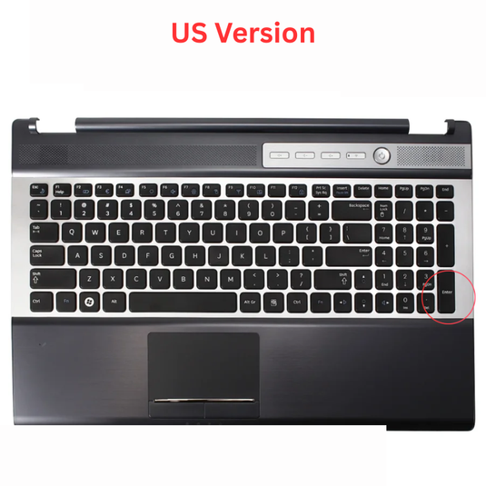 Samsung RF510 RF511 Series - Laptop Palmrest Keyboard Frame Cover UK US Layout - Polar Tech Australia