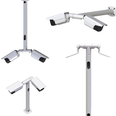 [1 Split 2][Horizontal] Universal Aluminium CCTV Bullet Camera Wall or Ceiling Mount Bracket Holder