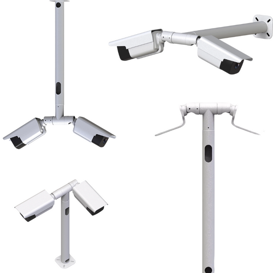 [1 Split 2][Horizontal] Universal Aluminium CCTV Bullet Camera Wall or Ceiling Mount Bracket Holder