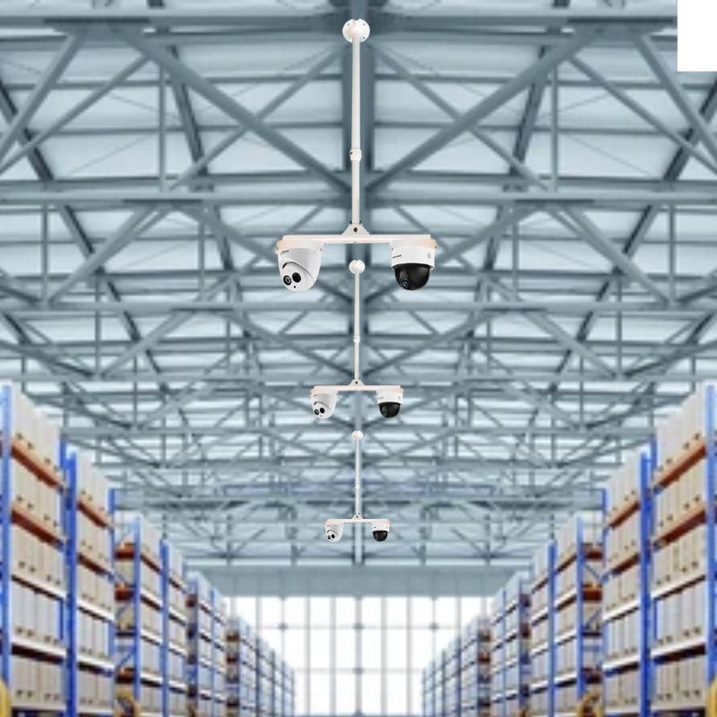 Cargue la imagen en el visor de la galería, [1 Split 2] Universal Retractable Extension Aluminium CCTV Dome Camera Wall or Ceiling Mount Bracket Holder - Polar Tech Australia
