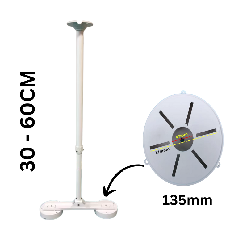 Cargue la imagen en el visor de la galería, [1 Split 2] Universal Retractable Extension Aluminium CCTV Dome Camera Wall or Ceiling Mount Bracket Holder - Polar Tech Australia
