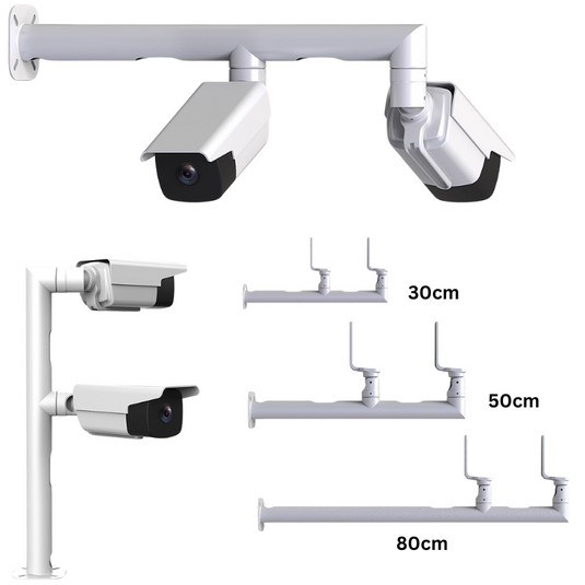 [1 Split 2] Universal Aluminium CCTV Bullet Camera Wall or Ceiling Mount Bracket Holder