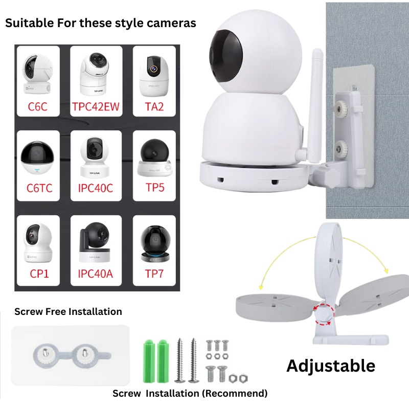 Load image into Gallery viewer, Universal Indoor Mini WIFI CCTV Dome Camera Wall Mount Bracket Holder - Polar Tech Australia
