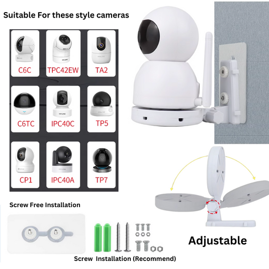 Universal Indoor Mini WIFI CCTV Dome Camera Wall Mount Bracket Holder - Polar Tech Australia