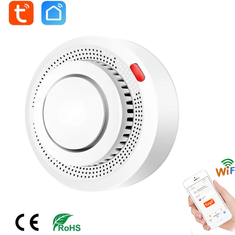 Cargue la imagen en el visor de la galería, [TUYA Smart Home] Battery Powered Wireless WIFI Smoke Detector Smart Home Security - Polar Tech Australia

