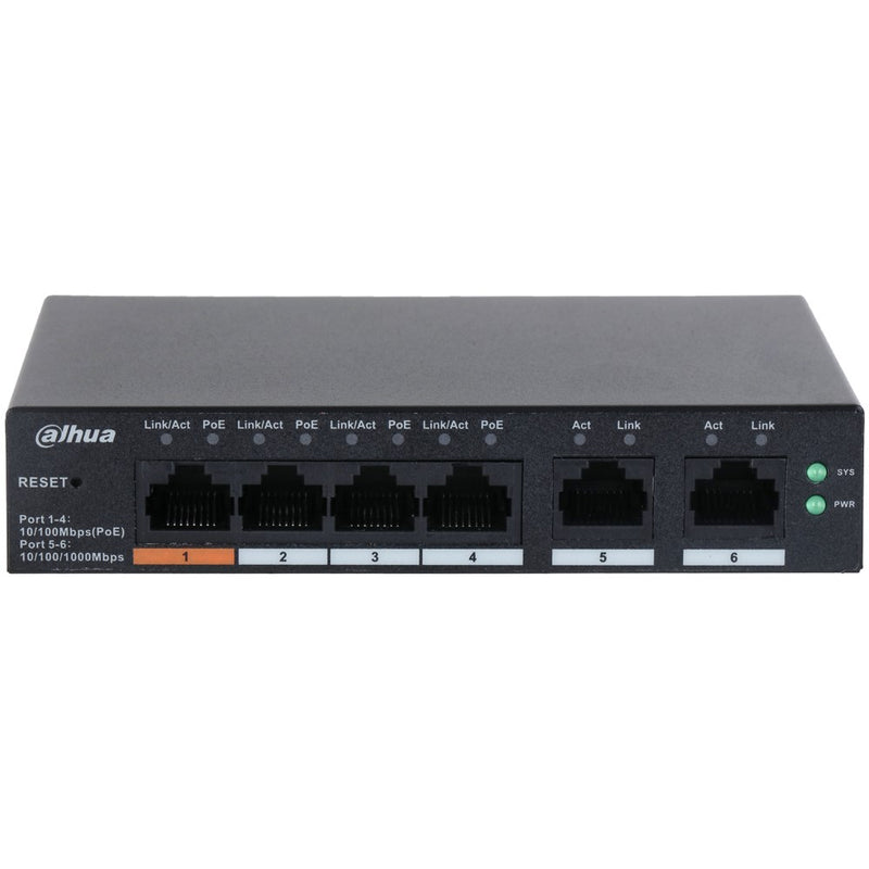 Chargez l&#39;image dans la visionneuse de la galerie, [DH-CS4006-4ET-60] Dahua 6 Port Layer 2 Cloud Managed Network Switch with 4 PoE Ports plus 2 Uplink Ports - Polar Tech Australia
