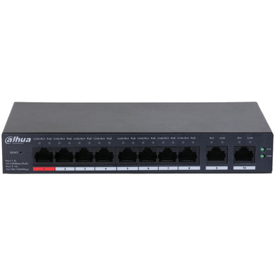 [DH-CS4010-8ET-110] Dahua 10 Port Layer 2 Cloud Managed Network Switch with 8 PoE Ports plus 2 Uplink Ports - Polar Tech Australia
