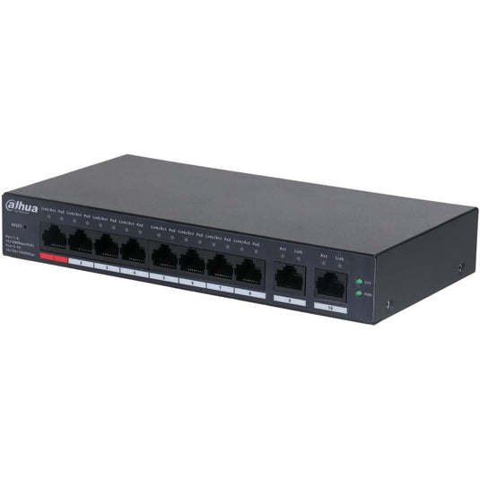 [DH-CS4010-8ET-110] Dahua 10 Port Layer 2 Cloud Managed Network Switch with 8 PoE Ports plus 2 Uplink Ports - Polar Tech Australia