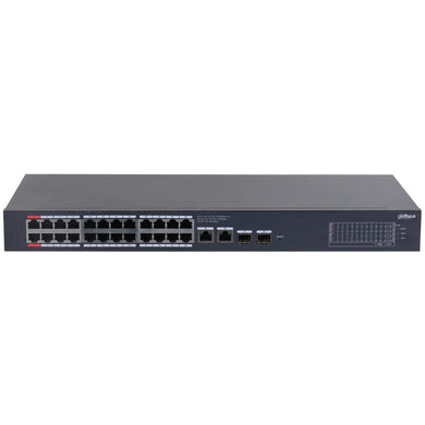 [DH-CS4228-24GT-240] Dahua 28 Port Layer 2 Cloud Managed Network Switch with 24 PoE Ports plus 2 Gigabit Uplink Ports and 2 SFP Ports - Polar Tech Australia
