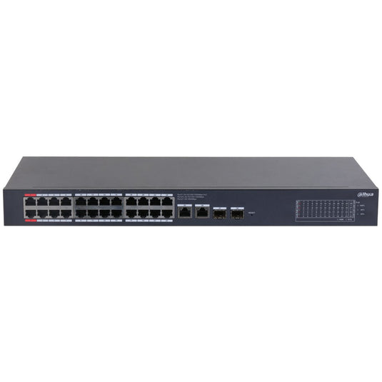 [DH-CS4228-24GT-240] Dahua 28 Port Layer 2 Cloud Managed Network Switch with 24 PoE Ports plus 2 Gigabit Uplink Ports and 2 SFP Ports - Polar Tech Australia