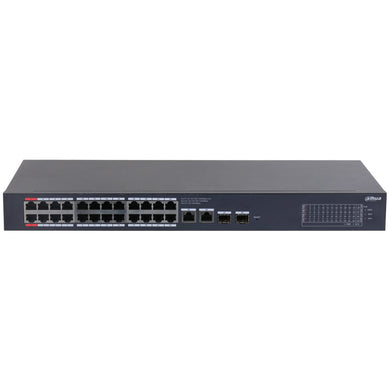 [DH-CS4228-24GT-375] Dahua 28 Port Layer 2 Cloud Managed Network Switch with 24 PoE Ports plus 2 Gigabit Uplink Ports and 2 SFP Ports - Polar Tech Australia