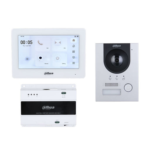 [DHIKTD01L-F] Dahua 2-wire IP Villa Door Station & Indoor Monitor Flush Mount Kit - Polar Tech Australia