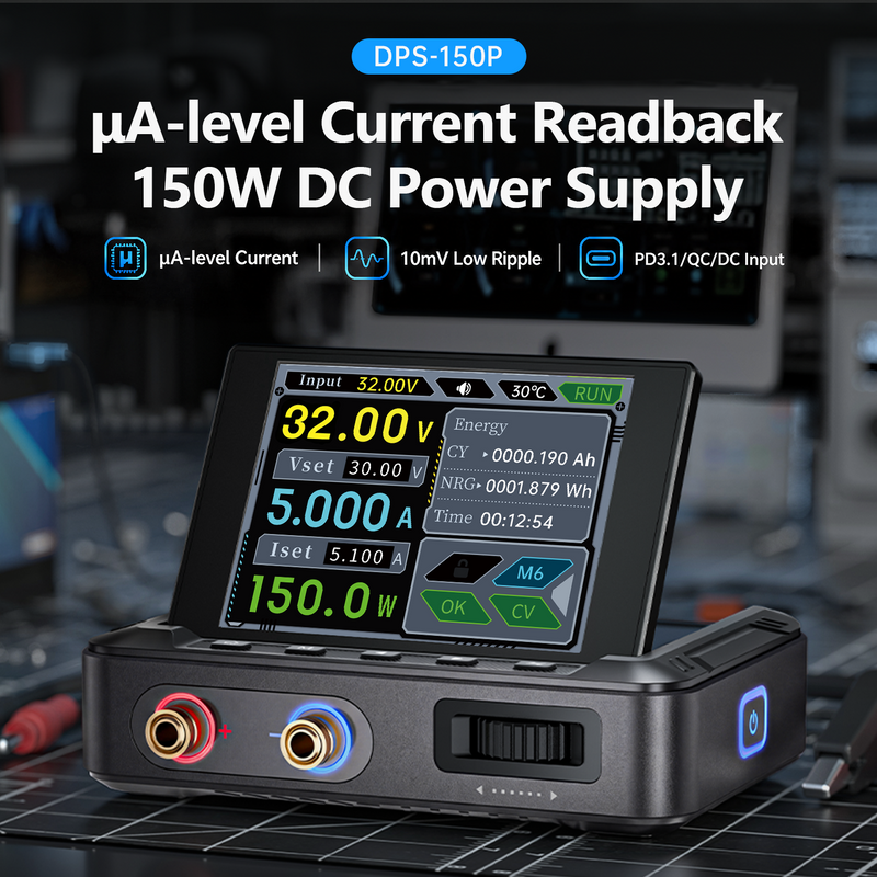 Load image into Gallery viewer, [DPS-150P] FNIRSI Portable DC Power Supply 30V 5A 150W with μA Current Readback and Low Ripple for Circuit Debugging - Polar Tech Australia
