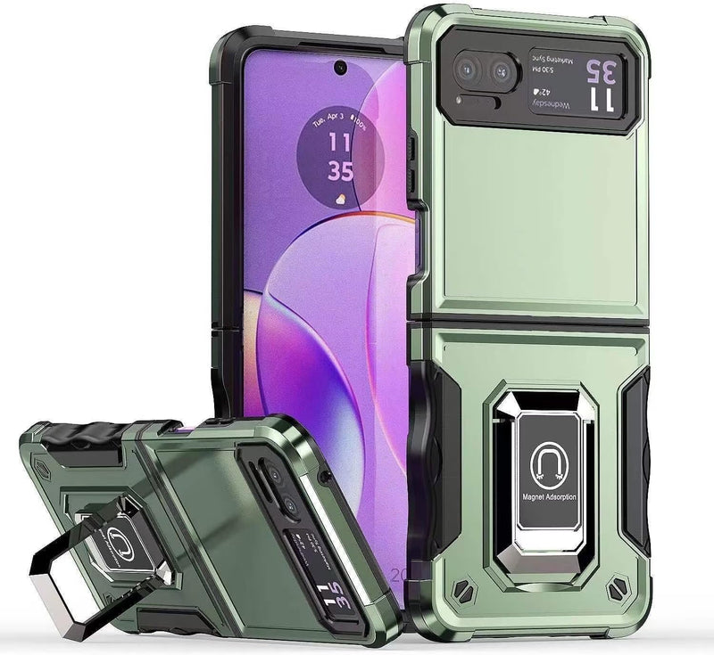 Chargez l&#39;image dans la visionneuse de la galerie, [Built-in Kickstand] Motorola Moto Razr 40/Razr 2023 - Military Grade TPU+PC Shockproof Heavy Duty Case - Polar Tech Australia
