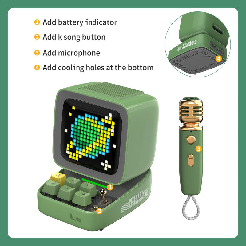 Load image into Gallery viewer, Divoom Ditoo-Mic Mini Karaoke Machine Pixel Art Bluetooth Speaker Perfect Gift - Polar Tech Australia
