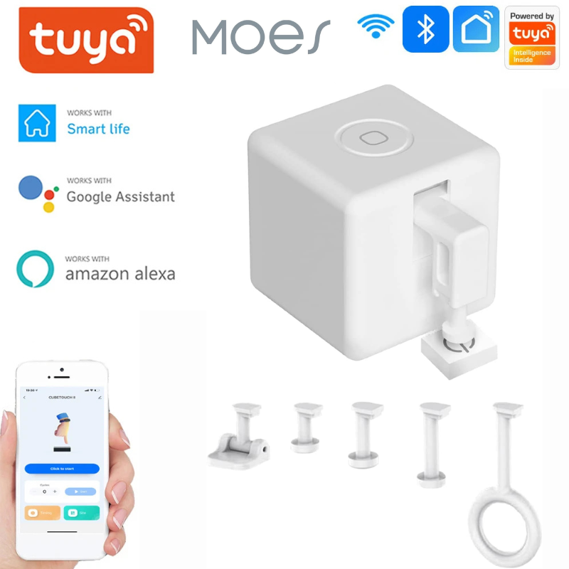 Load image into Gallery viewer, [TUYA Smart Home] Tuya Moes Smart Fingerbot Plus Bluetooth Switch Remote Control Button Pusher Finger Robot Fingerbot
