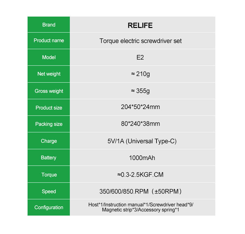 Load image into Gallery viewer, RELIFE E2 Electric Screwdriver Set - Polar Tech Australia
