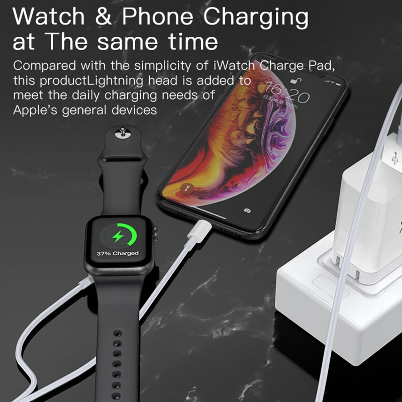 Load image into Gallery viewer, [CA70] Yesido 2 in 1 Apple Watch Magnetic Wireless Charger Cable &amp; USB To Lightning Cable - Polar Tech Australia
