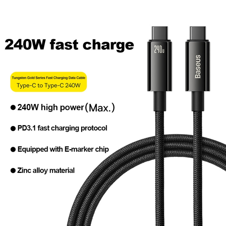 Load image into Gallery viewer, [240W] Baseus Macbook Laptop Fast Charging Data Cable Tungsten Gold Series 240W Type-C to Type-C - Polar Tech Australia

