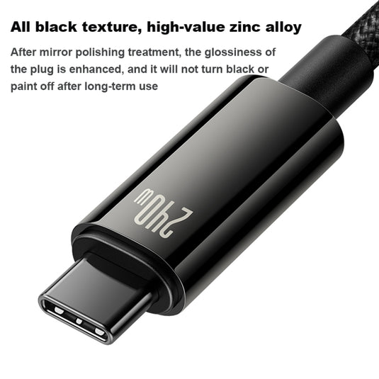 [240W] Baseus Macbook Laptop Fast Charging Data Cable Tungsten Gold Series 240W Type-C to Type-C - Polar Tech Australia