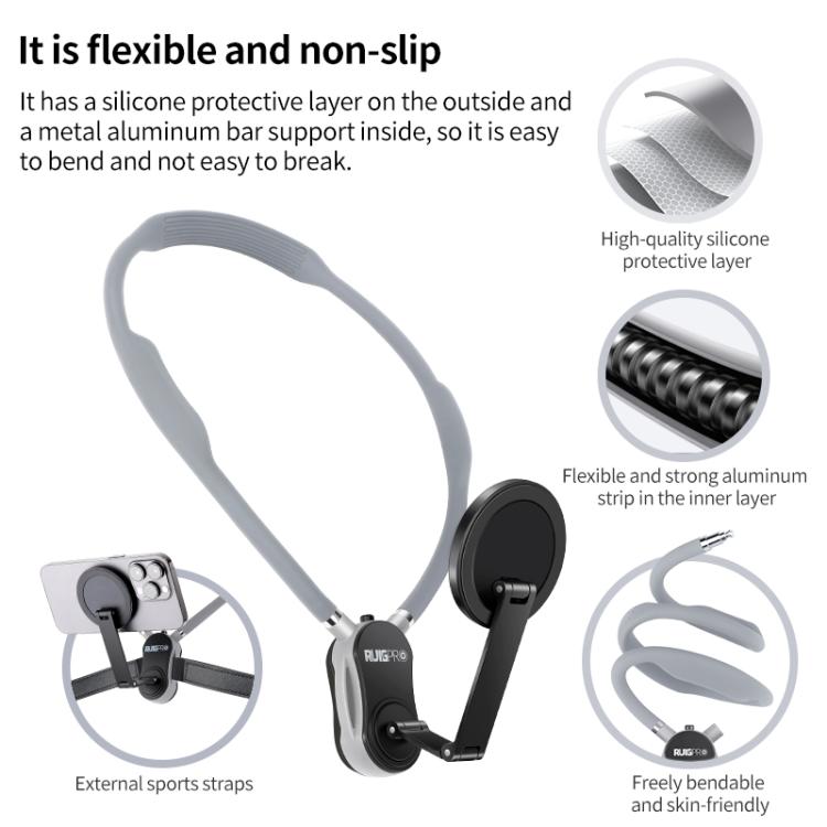 Cargue la imagen en el visor de la galería, RUIGPRO Magnetic Neck Mount Anti-shake Phone Bracket - Polar Tech Australia
