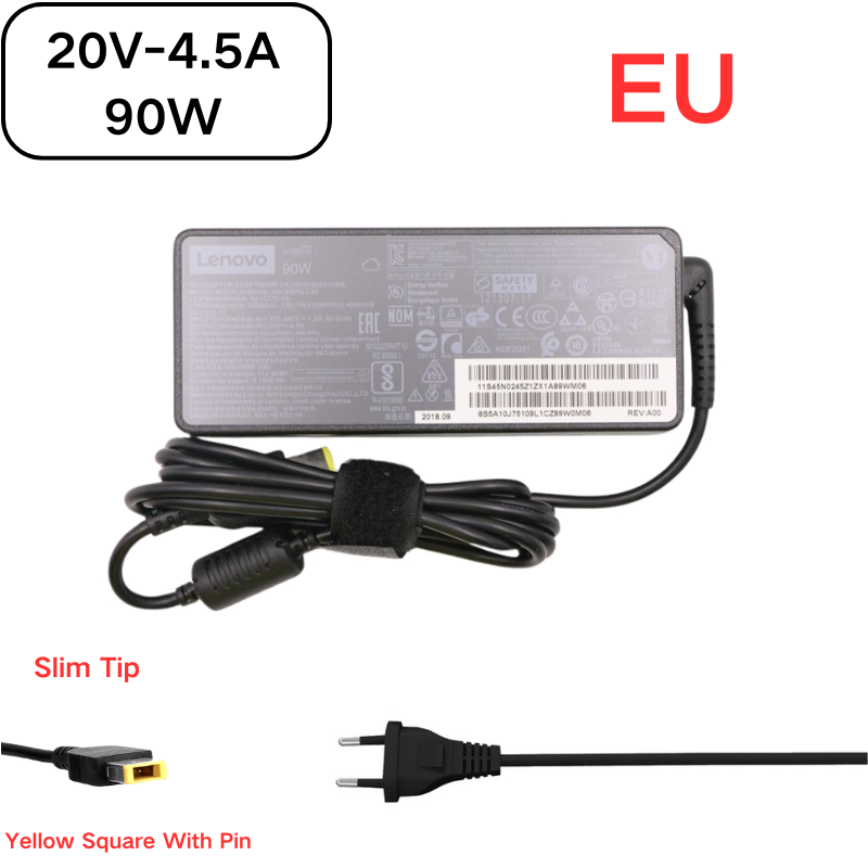 Cargue la imagen en el visor de la galería, [20V-4.5A/90W][Yellow Square] Original Lenovo Laptop AC Power Supply Adapter Charger - Polar Tech Australia
