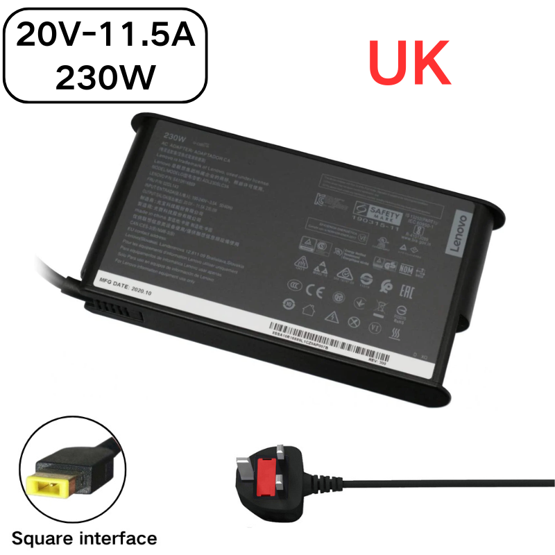 Load image into Gallery viewer, [20V-11.5A/230W][Yellow Square] Lenovo IdeaCentre &amp; Thinkpad &amp; Legion Gaming Laptop AC Power Supply Adapter Charger - Polar Tech Australia
