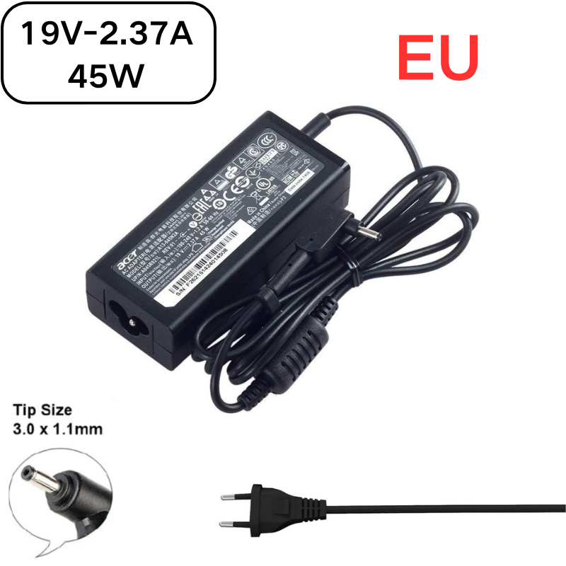 Load image into Gallery viewer, [19V-2.37A/45W][3.0x1.0 &amp; 3.0x1.1] Acer Switch 3 SW312 &amp; Spin 3 SP314-51 &amp; Swift 5 ADP-45HE Laptop AC Power Supply Adapter Charger
