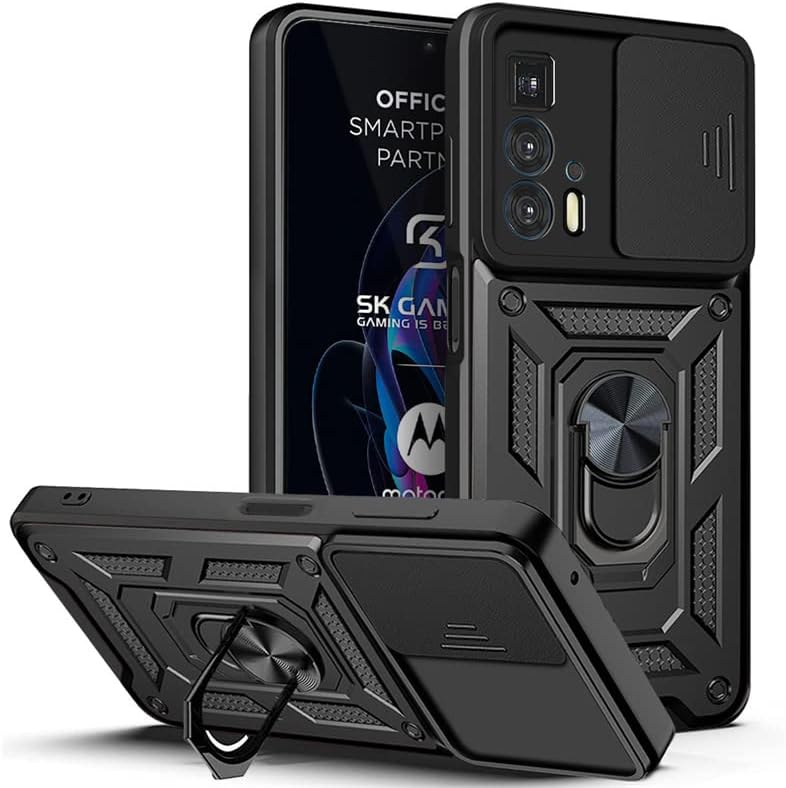 Cargue la imagen en el visor de la galería, [Built-in 360-degree rotatable ring bracket][Camera Cover] Motorola Moto Edge 50 Fusion - Shield Shockproof Rugged Heavy Duty Case - Polar Tech Australia
