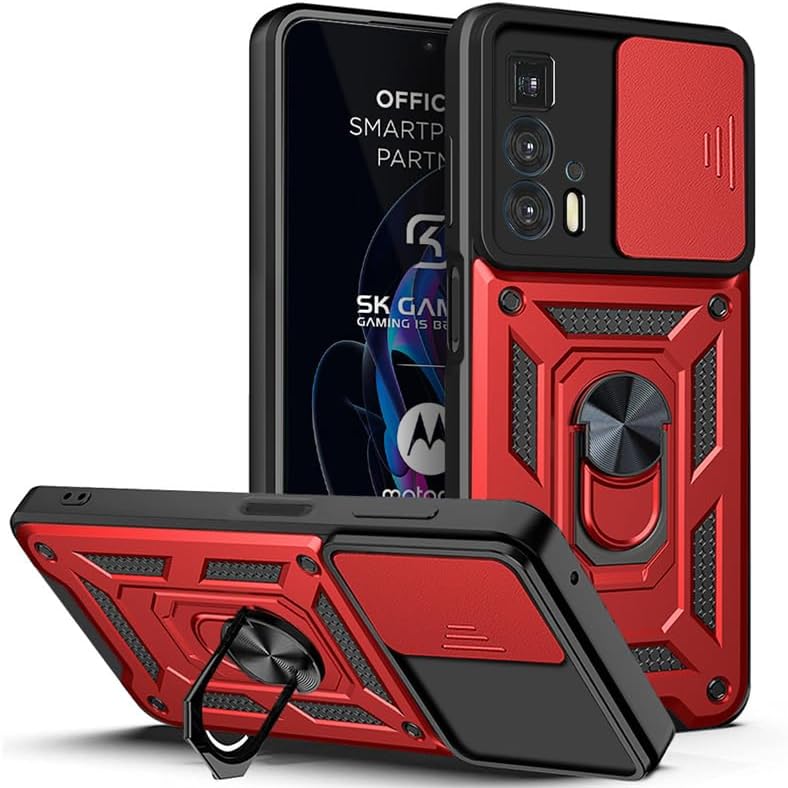 Cargue la imagen en el visor de la galería, [Built-in 360-degree rotatable ring bracket][Camera Cover] Motorola Moto Edge 50 Fusion - Shield Shockproof Rugged Heavy Duty Case - Polar Tech Australia
